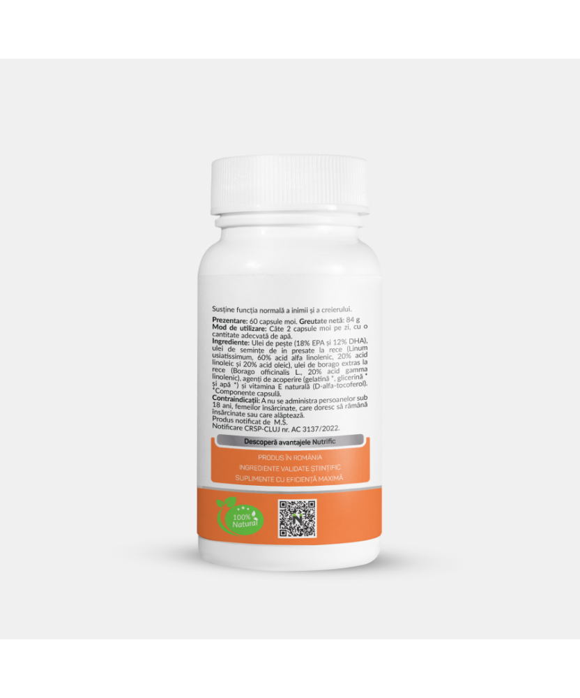 Omega 3-6-9 Formula, 60 capsule moi, Nutrific