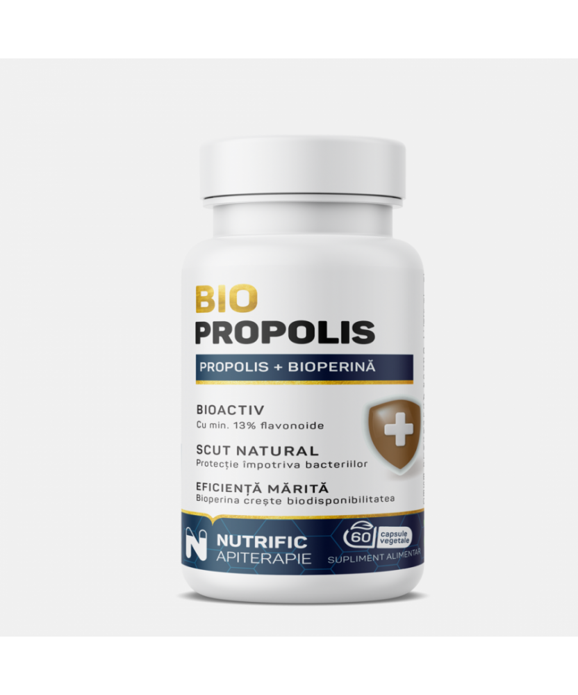 BIO Propolis activat, 60 capsule vegetale, Nutrific