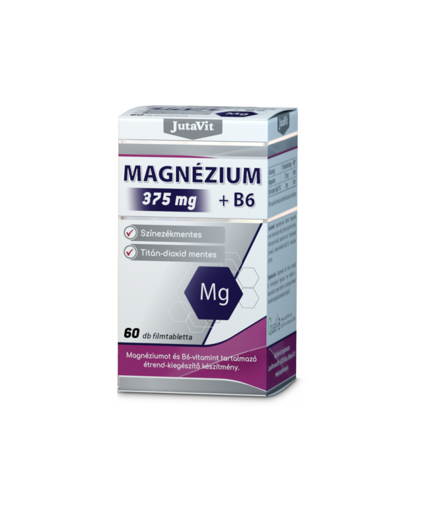 Magneziu 375 mg + Vitamina B6, 60 tablete Jutavit