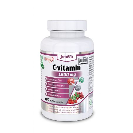 JutaVit Vitamina C 1500 mg, 100 compr.film