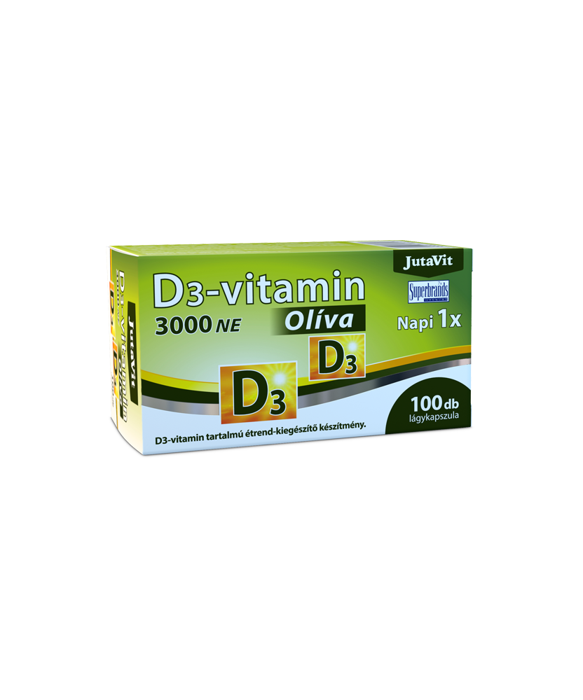 JutaVit Vitamina D3 3000 UI, 100 capsule