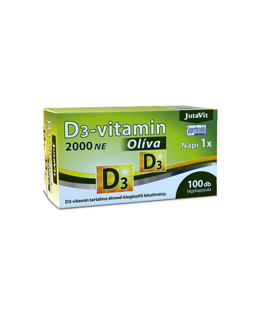 JutaVit Vitamina D3 2000 UI cu ulei de măslină, 40 capsule