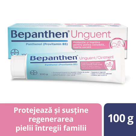 Bepanthen Unguent pentru iritațiile de scutec, 100 g, Bayer