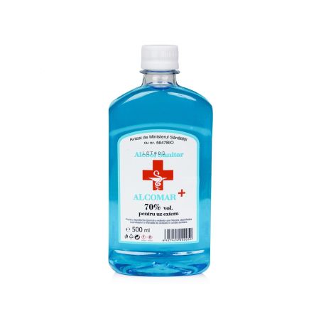 Pachet de 12 bucăți Alcool Sanitar 70% 500 ml, Alcomar