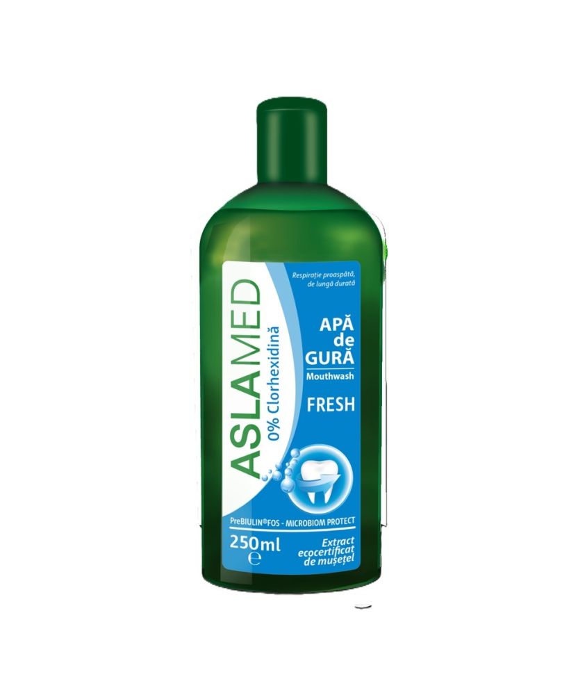 AslaMed Fresh Apă de Gură Fără Clorhexidină, 250 ml