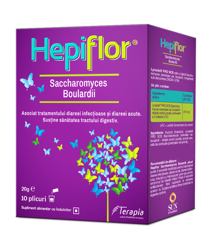 Hepiflor Saccharomyces Boulardii, 10 plicuri, Terapia