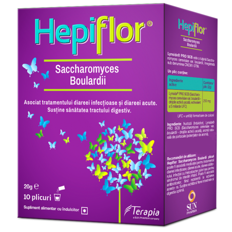 Hepiflor Saccharomyces Boulardii, 10 plicuri, Terapia